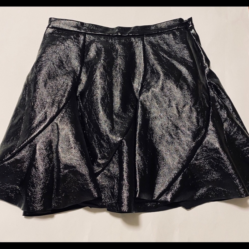 Topshop faux leather skirt